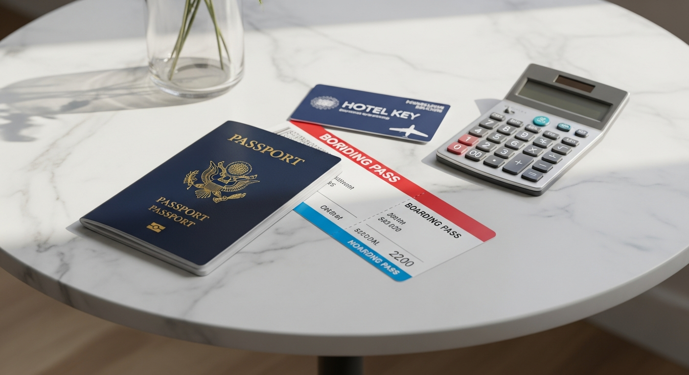 観光費用の内訳と総額、航空券とホテル代込みの費用