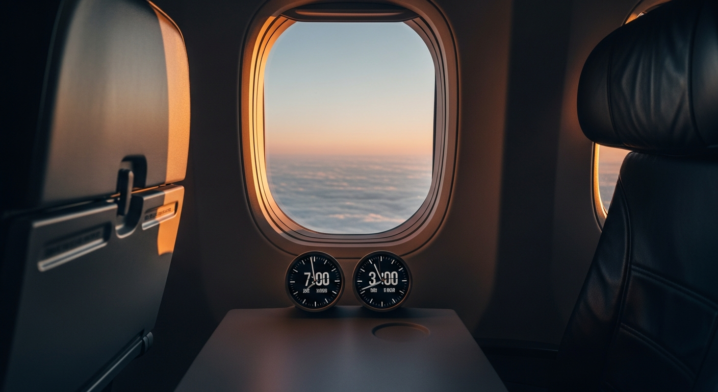 距離は日本で例えると？飛行機の移動時間と時差