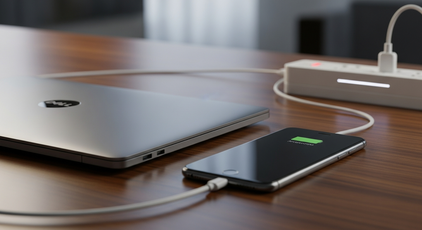 スマホやPCの充電はそのままコンセントへ