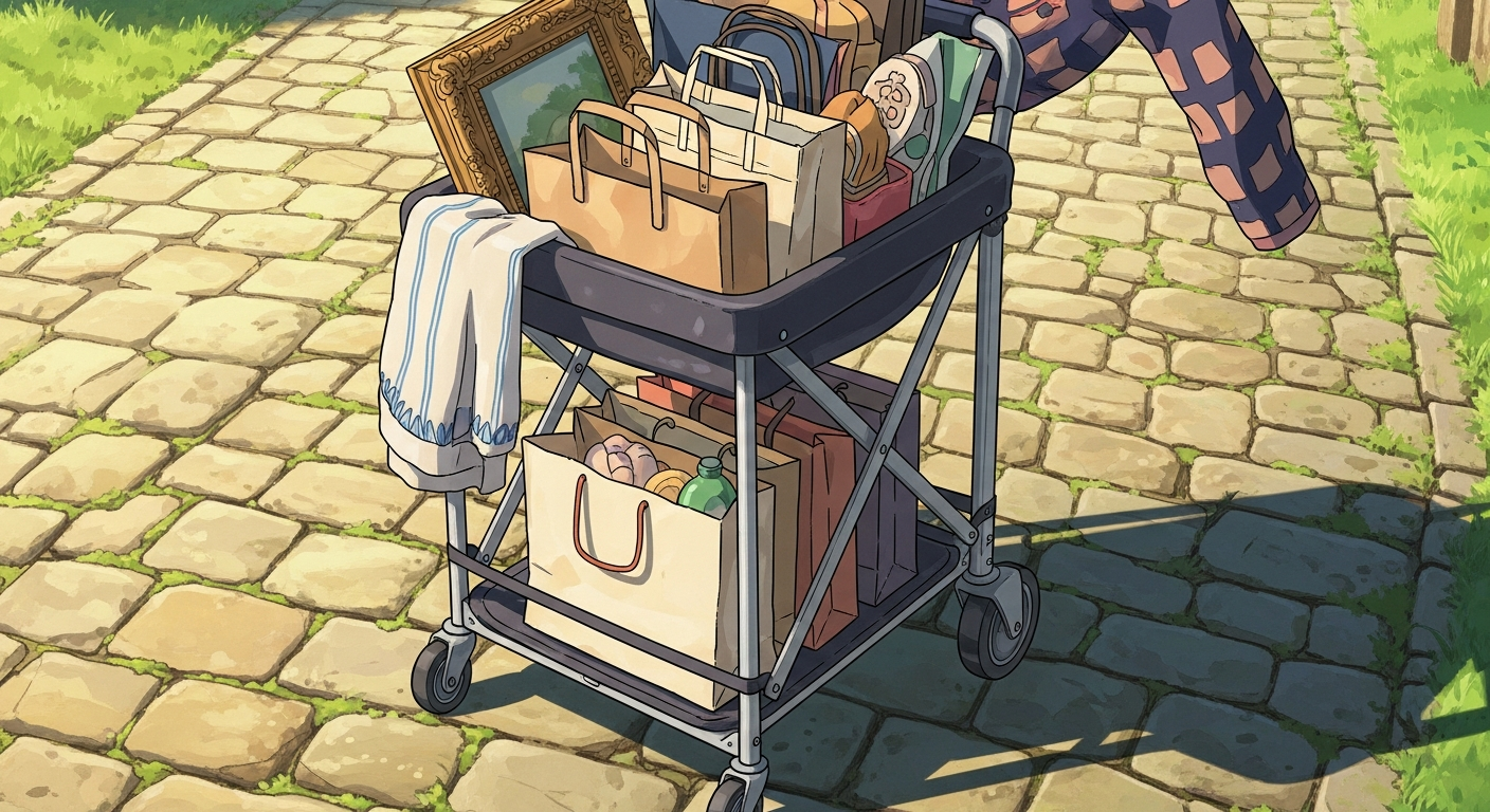 荷物が多くても安心な自分だけのフリマ巡りプラン