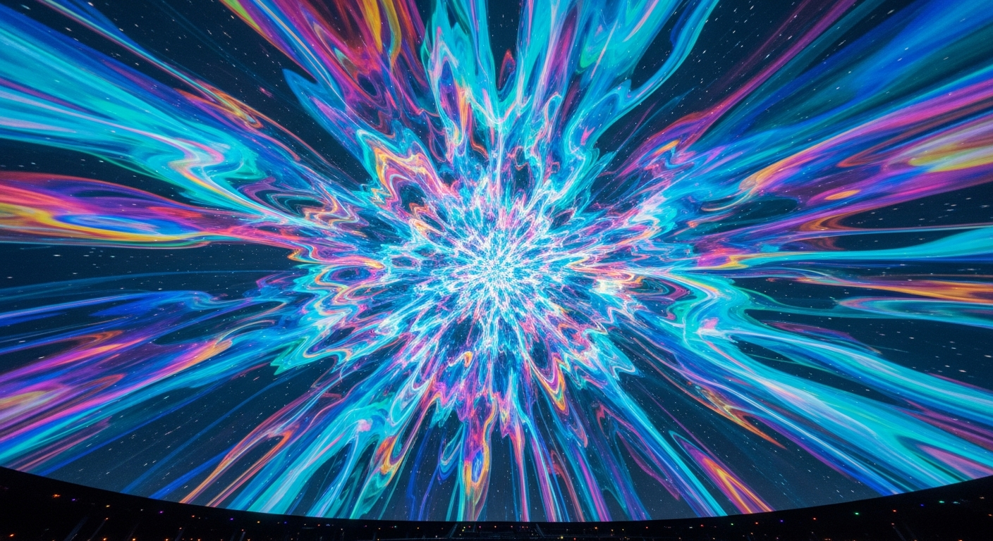 頭上を埋め尽くす光の洪水!Viva Visionライトショー